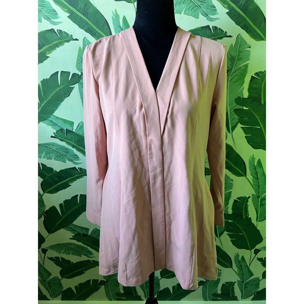 Simply Noelle Long Sleeve Collared Mini Dress Women S/M Pink